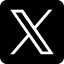 Logo of X with Black Background